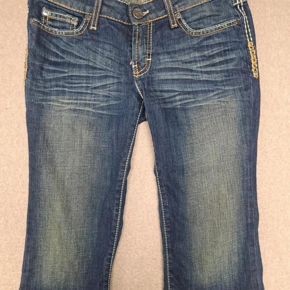 Bke Women's Blue and Navy Jeans